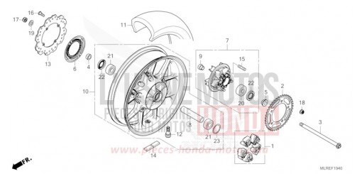 ROUE ARRIERE CB500FACT de 2026
